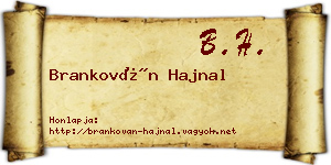Brankován Hajnal névjegykártya